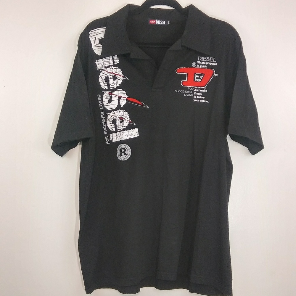 Diesel XXL collared short sleeve shirt